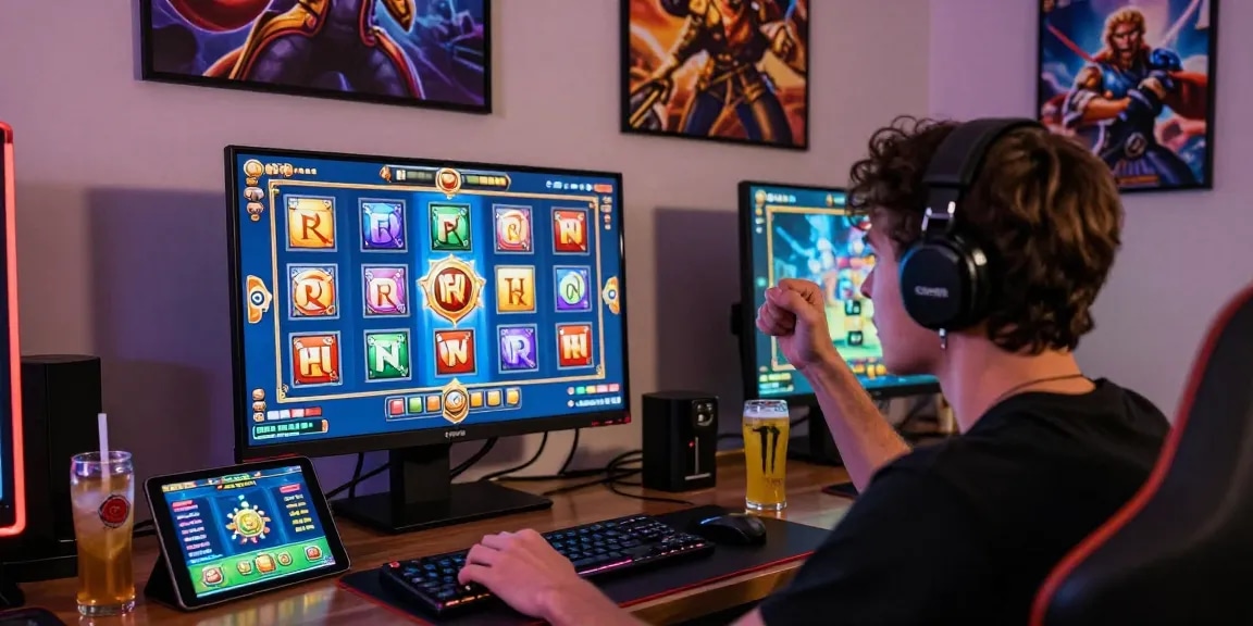 Pemain slot merayakan kemenangan besar di KANGTOTO dengan mesin slot interaktif.