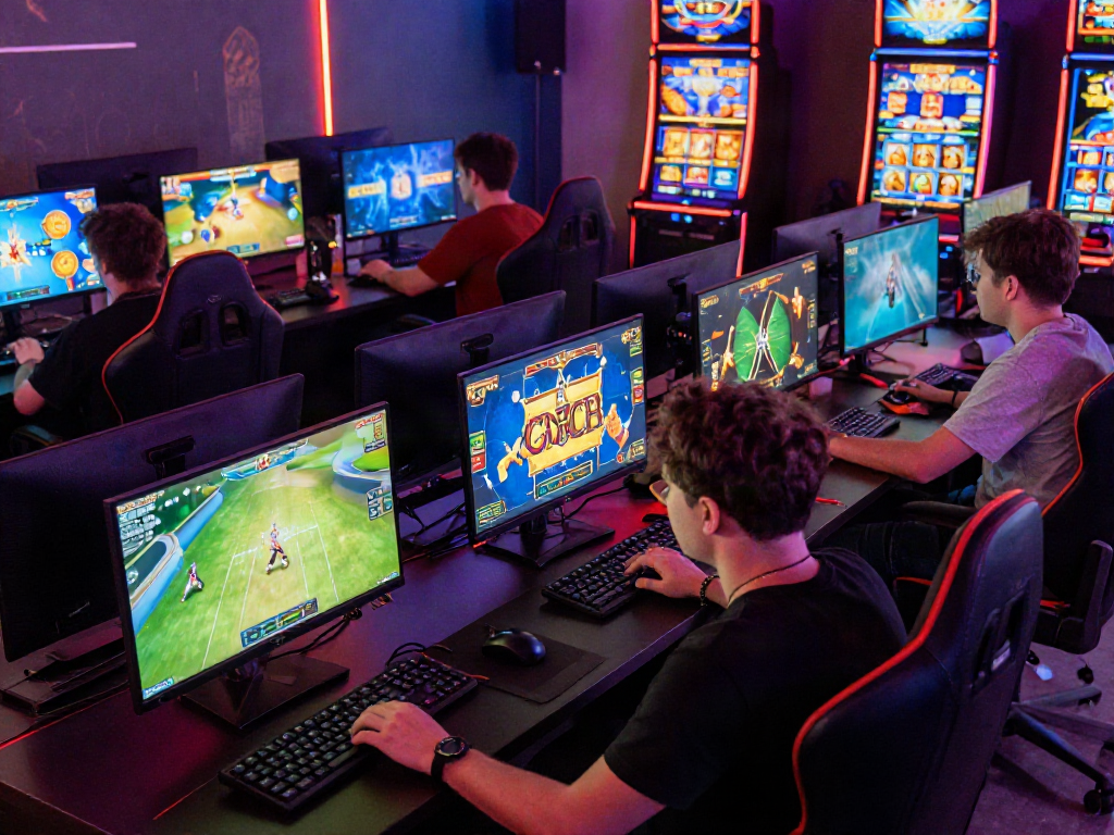 Engaged gamers enjoying immersive experiences on the NBET platform, showcasing vibrant gaming atmosphere.
